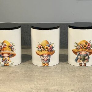 Tea, Coffee, and Sugar White Porcelain Canisters