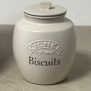 Beige Creamy Taupe 2 Litre Biscuit Container Kitchen Storage Kitchen