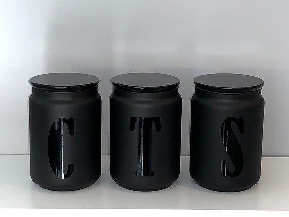 Black Sets Of Tea Coffee Sugar Initial T C S Kitchen Storage - Glamjar Products Black Sets Of Tea Coffee Sugar Initial T C S Kitchen Storage