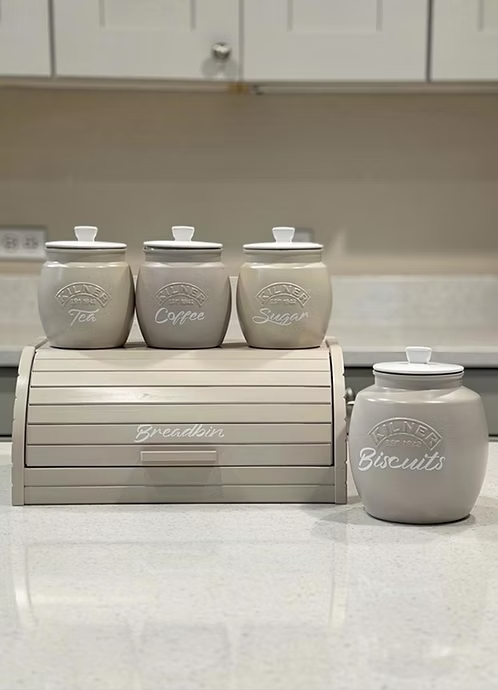Creamy Taupe Beige Creamy Taupe Tea coffee Sugar Storage set - Glamjar Products Creamy Taupe Beige Creamy Taupe Tea coffee Sugar Storage set