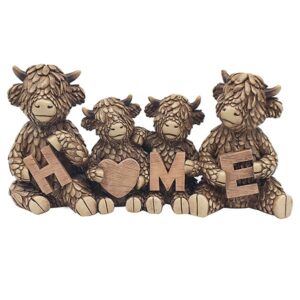 Lesser & Pavey Hughie Highland Cows Home Figurine For Home & Office