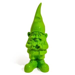 Medium Bright Green “Heart Hands” Gnome Figure