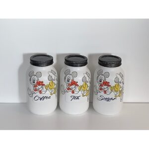 Mickey Set Of 3 Tea Coffee Sugar Storage Jars