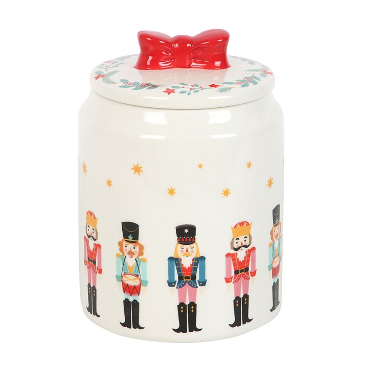 Nutcracker Christmas Storage Jar with Bow2 - Glamjar Products Nutcracker Christmas Storage Jar with Bow