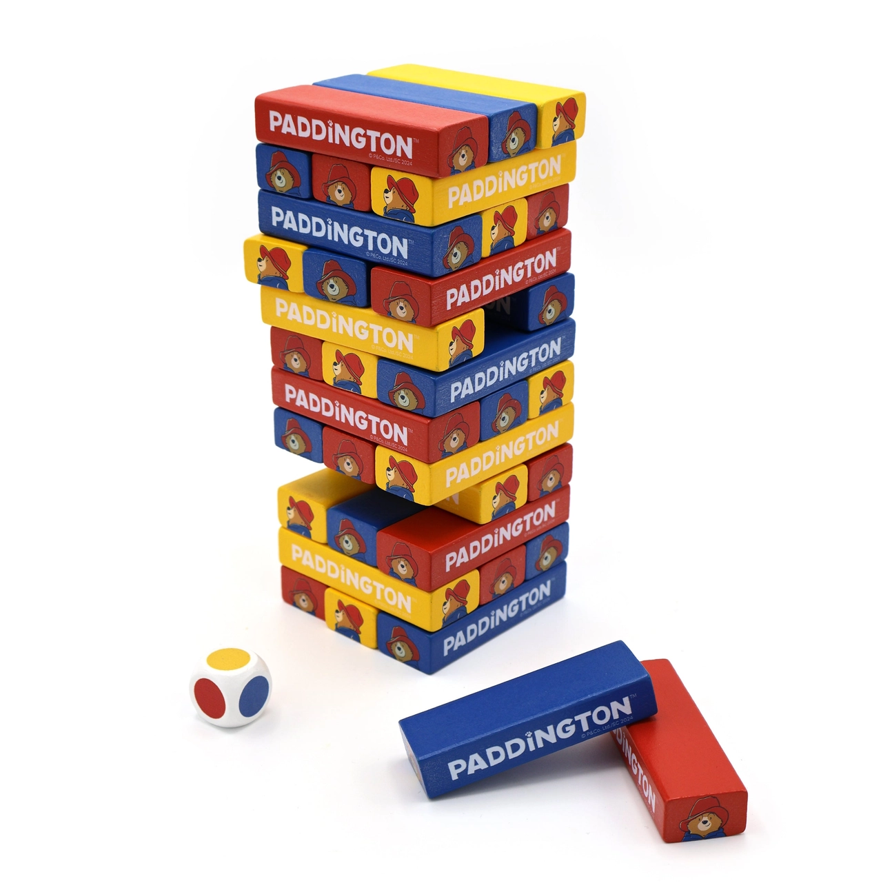 Paddington Tumble Tower Game – Wooden Block Stacking Game with Dice – Fun Family Activity Set 2 - Glamjar Products Paddington Tumble Tower Game – Wooden Block Stacking Game with Dice – Fun Family