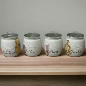 Tea Coffee Sugar Canisters Set Of 4 085 Winnie Pooh And Friends Storage Jars - Glamjar Products Tea Coffee Sugar Canisters Set Of 4 0.85 Winnie Pooh And Friends Storage Jars