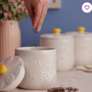 Daisy Tea Coffee Sugar Jar Set