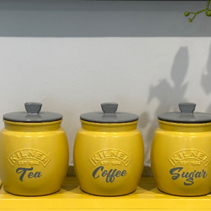 Elegant Yellow Kitchen Canister Set for Stylish Storage