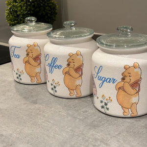 Tea Coffee Sugar Canisters Set Of 3 Winnie Pooh And Friends