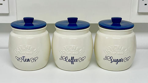 Cream Tea Coffee Sugar Kitchen canisters