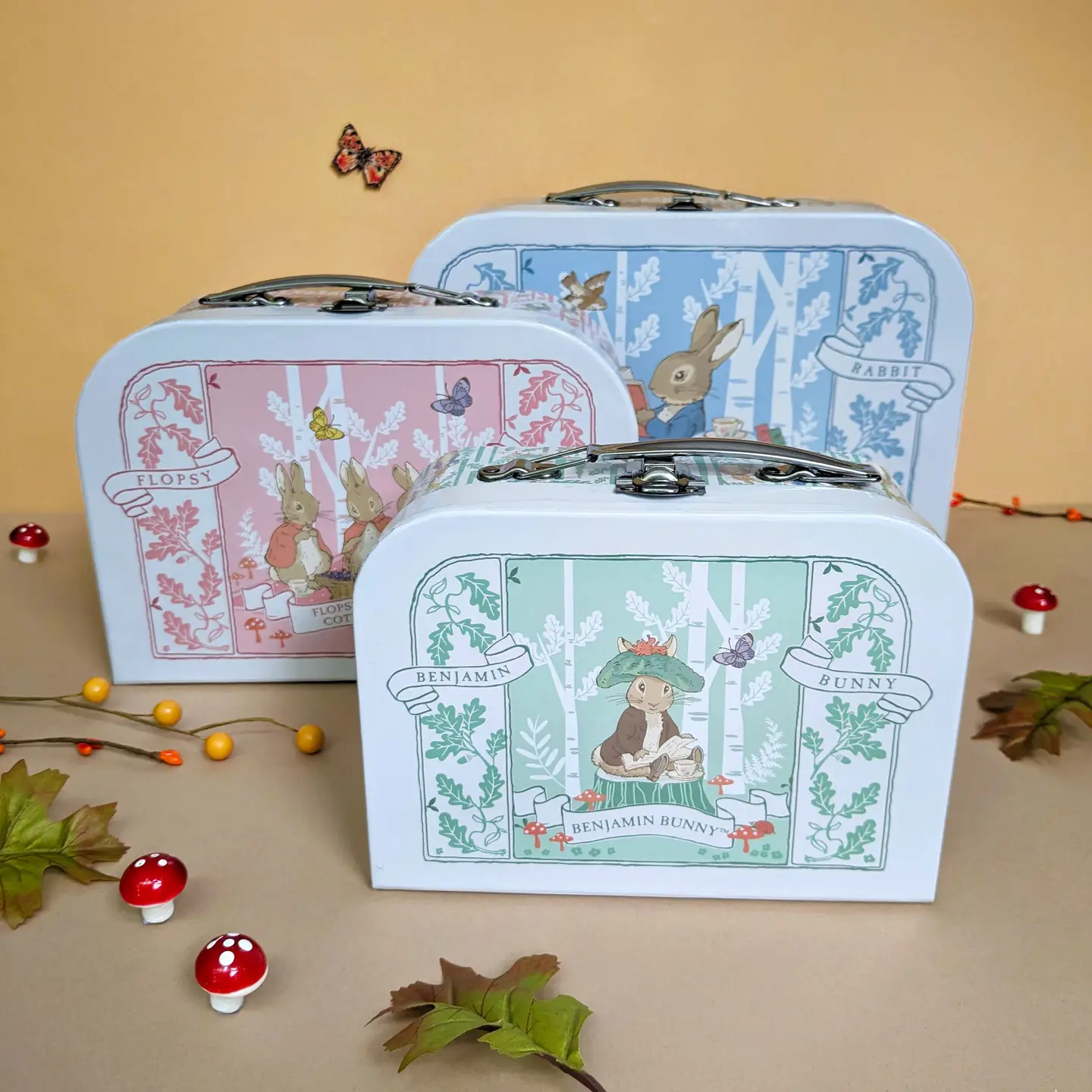 Beatrix Potter Children’S Triple Carry Case Set - Official 3-Piece Storage & Travel Cases - Glamjar Products Beatrix Potter Children’s Triple Carry Case Set -3-Piece Storage