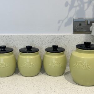 Green Tea Coffee Sugar Kitchen Canisters Sets Kitchen storage Containers