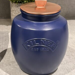 Navy Blue Biscuit Cookie Jar Kitchen Canister