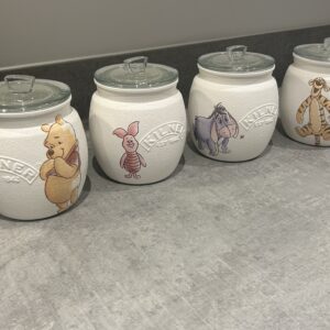 Tea Coffee Sugar Canisters Set Of 4 Winnie Pooh And Friends Storage Jars