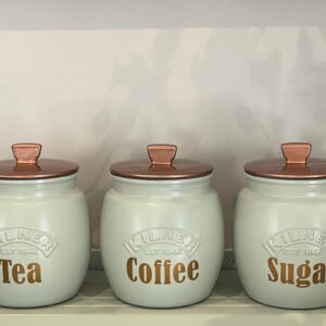 Sage Green Tea Coffee Sugar Canister set