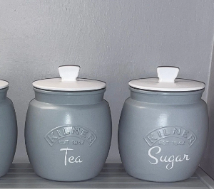 Tea coffee sugar Canisters Duck Egg Blue