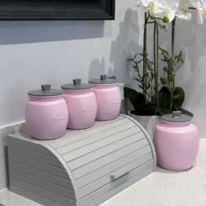 Tea Coffee Sugar canisters with Biscuit Barrel and Bread Bin sets